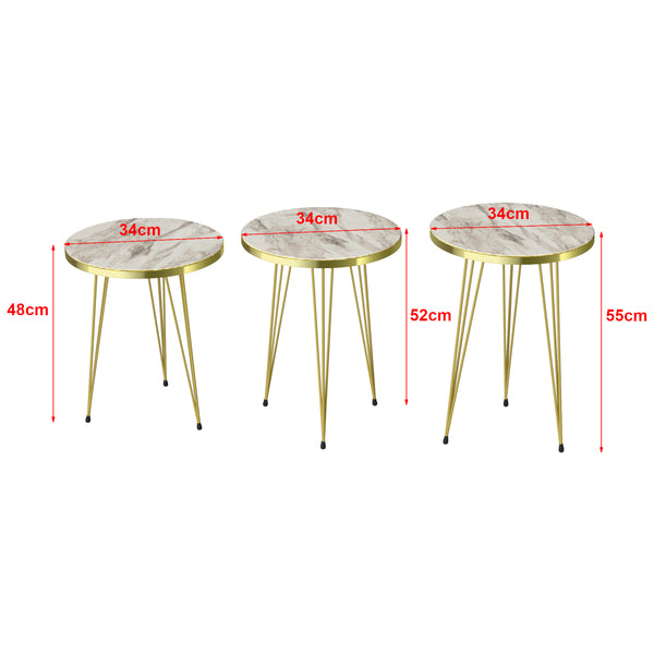 Satztisch Ry 3er Set in versch. Farben [en.casa]
