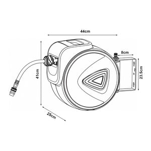 Druckluftschlauchtrommel Nassau Weiß/Grau [pro.tec]