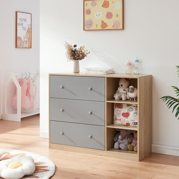 Wickelkommode Beldinupp mit Wickelauflage [en.casa]