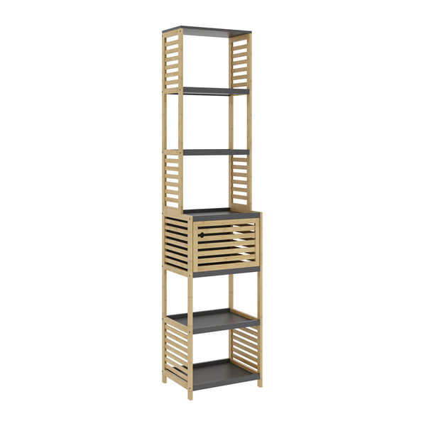 Badregal Kydesby Bambus Natur/Grau [en.casa]