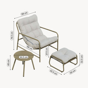 Gartenmöbelset Trerdfjoa 3-tlg. [en.casa]