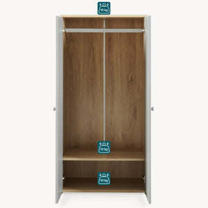 Kleiderschrank Beldinupp 123x60x40 cm [en.casa]