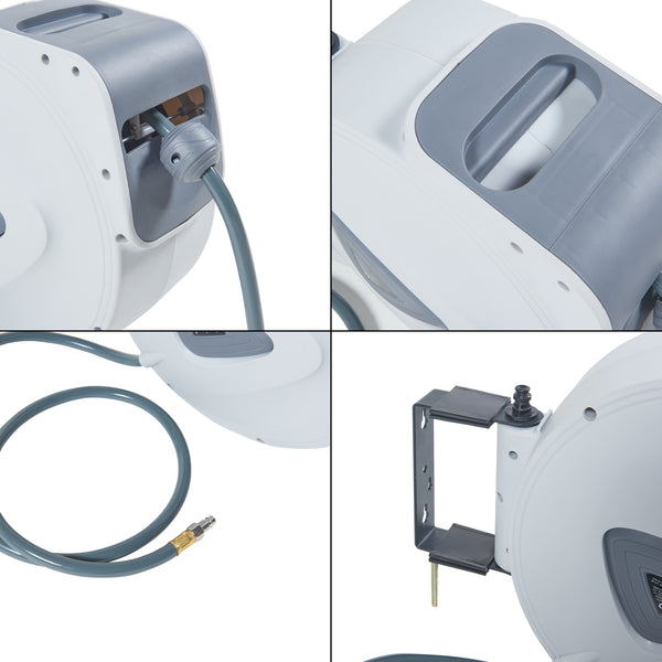 Druckluftschlauchtrommel Nassau Weiß/Grau [pro.tec]