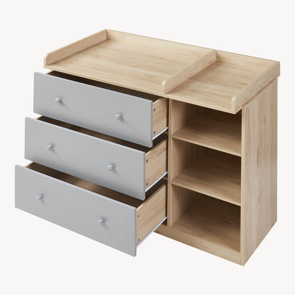 Wickelkommode Beldinupp mit Wickelauflage [en.casa]