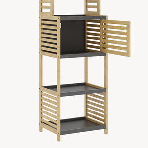 Badregal Kydesby Bambus Natur/Grau [en.casa]