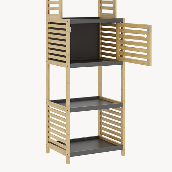 Badregal Kydesby Bambus Natur/Grau [en.casa]