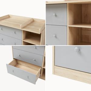 Wickelkommode Beldinupp mit Wickelauflage [en.casa]