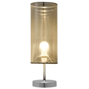 Tischleuchte Gloss 1x E14 Ø 13,5 x 44 cm Spiegelfolie Chromfarben lux.pro