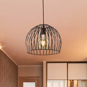 Hängeleuchte Blackpool E27 Metall Schwarz [lux.pro]