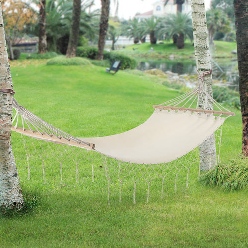 Hängematte Corinto 200x80 cm Max. 150 kg für Innen und Außen Creme casa.pro