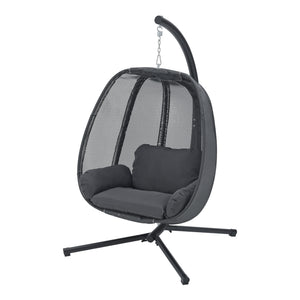 Hängesessel Abegondo mit Gestell und Kissen max. 120 kg [en.casa] - premiumXL