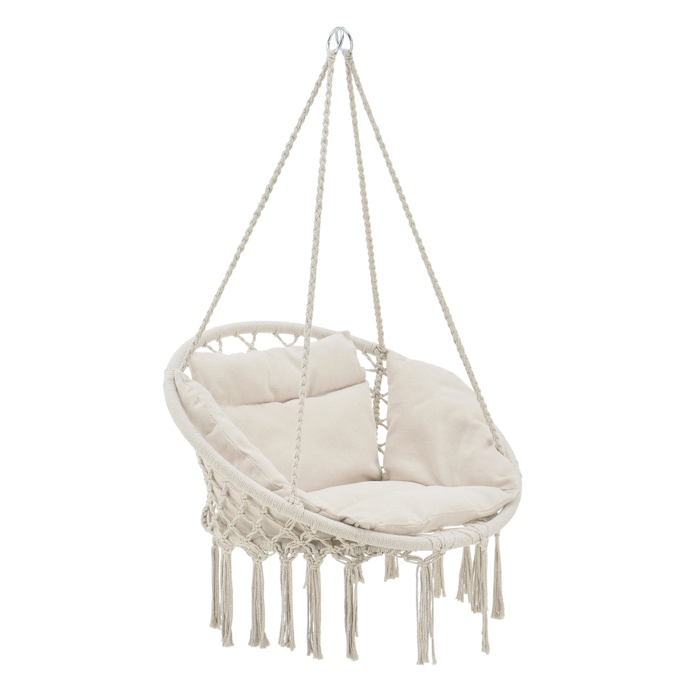 Hängesessel Kailua Max. 150 kg Indoor Outdoor mit Kissen casa.pro