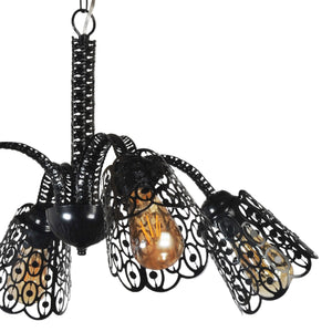 Hängeleuchte Garforth Schwarz 3/4-flammig [lux.pro]
