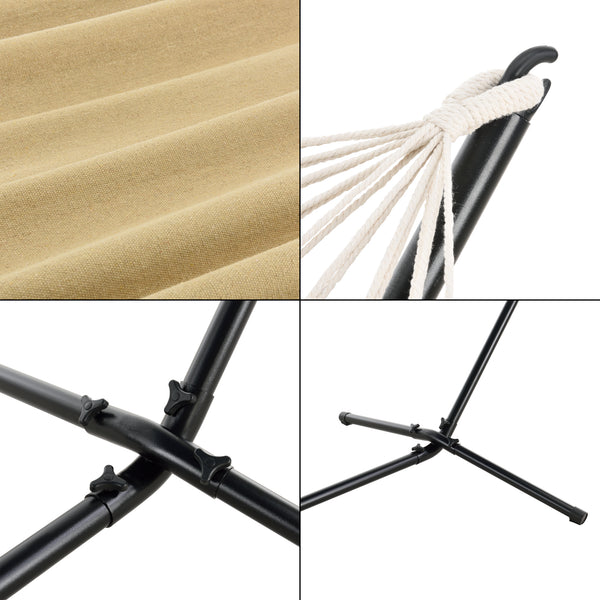 Hängematte Surte mit Gestell 200x100 cm [en.casa]