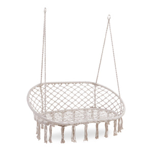 Hängesessel Kailua für 2 Personen 135x129x65 cm Cremeweiß [casa.pro]