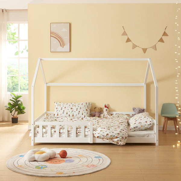 Hausbett Hesel mit Matratze und Rausfallschutz [en.casa]