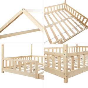 Hausbett Hesel mit Rausfallschutz [en.casa]