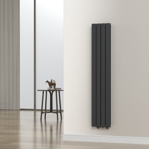 Designheizkörper Nore Schwarz 160x30cm Doppellagig 1006W [neu.haus]