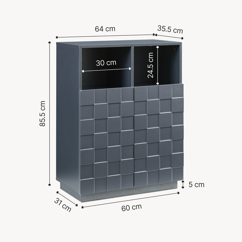 Maßskizze Highboard Bopibobro [en.casa]