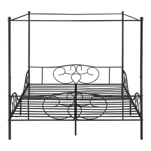 Himmelbett Finström Metall Bettrahmen mit Lattenrost in versch. Farben u. Größen en.casa