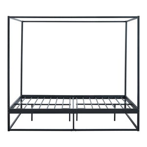 Himmelbett Kristianstad Metall Schwarz in versch. Größen [en.casa]