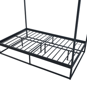 Himmelbett Kristianstad Metall Schwarz in versch. Größen [en.casa]