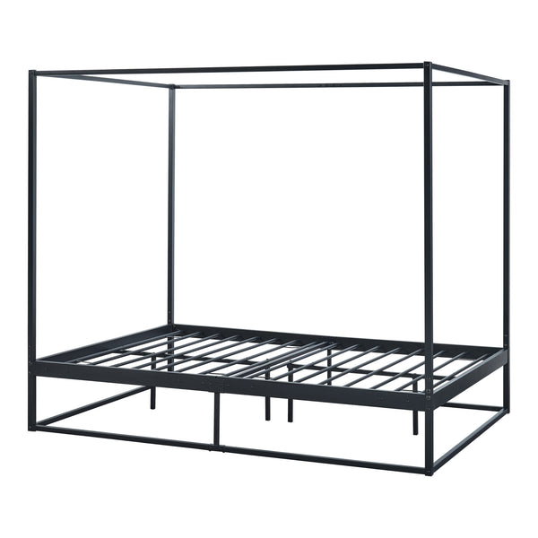 Himmelbett Kristianstad Metall Schwarz in versch. Größen [en.casa]