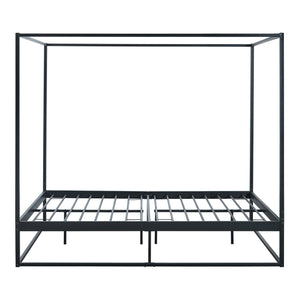 Himmelbett Kristianstad Metall Schwarz in versch. Größen [en.casa]