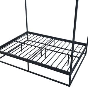 Himmelbett Kristianstad Metall Schwarz in versch. Größen [en.casa]