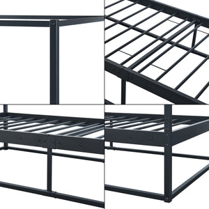 Himmelbett Kristianstad Metall Schwarz in versch. Größen [en.casa]