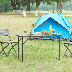 Höhenverstellbarer Klapptisch Adelfia 120x60cm [en.casa]