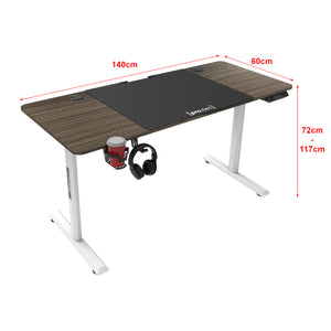 Höhenverstellbarer Tisch Hayward 140x60 cm in versch. Farben [pro.tec]