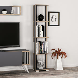 Bücherregal Aalestrup mit 4 Ebenen 153 x 34 x 26 cm in versch. Farben [en.casa]