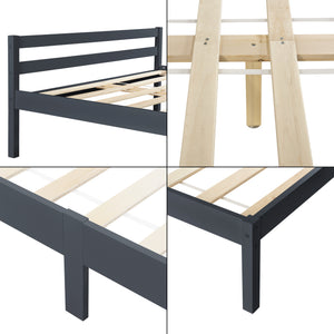 Holzbett Nakkila versch. Farben und Größen en.casa