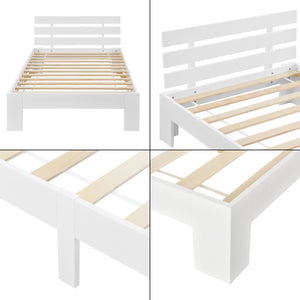 Holzbett Nivala mit Kopfteil versch. Farben und Größen en.casa