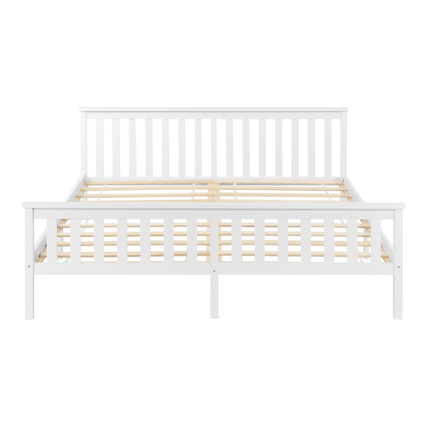 Holzbett mit Kaltschaummatratze versch. Farben und Größen en.casa