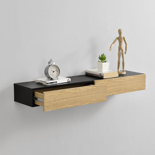 Wandregal Lekness mit Schublade in versch. Farben en.casa