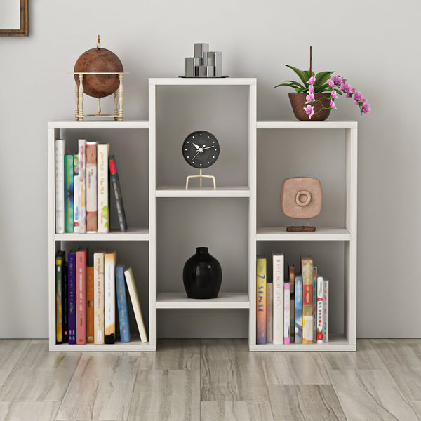 Multifunktionsregal Aabybro mit 6 Ablagefächern 76 x 85 x 22 cm in versch. Farben [en.casa]