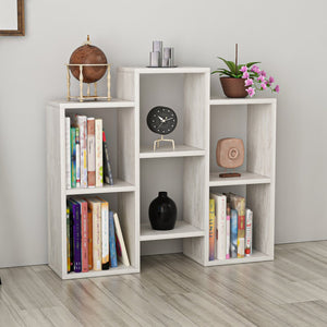 Multifunktionsregal Aabybro mit 6 Ablagefächern 76 x 85 x 22 cm in versch. Farben [en.casa]