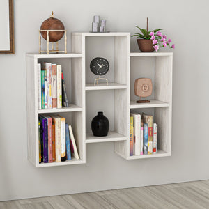 Multifunktionsregal Aabybro mit 6 Ablagefächern 76 x 85 x 22 cm in versch. Farben [en.casa]