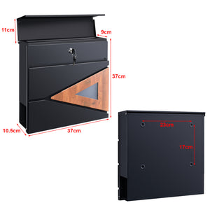 Briefkasten Schönburg 37x37x11cm Stahl in versch. Farben [en.casa]