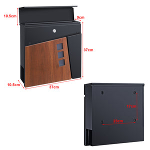 Briefkasten Alfstedt 37x37x10,5 cm Stahl in versch. Farben [en.casa]