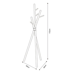 Garderobenständer Laerdal 172x49x49 cm Stahl [en.casa]