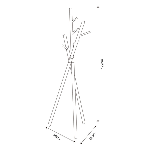Garderobenständer Laerdal 172x49x49 cm Stahl [en.casa]