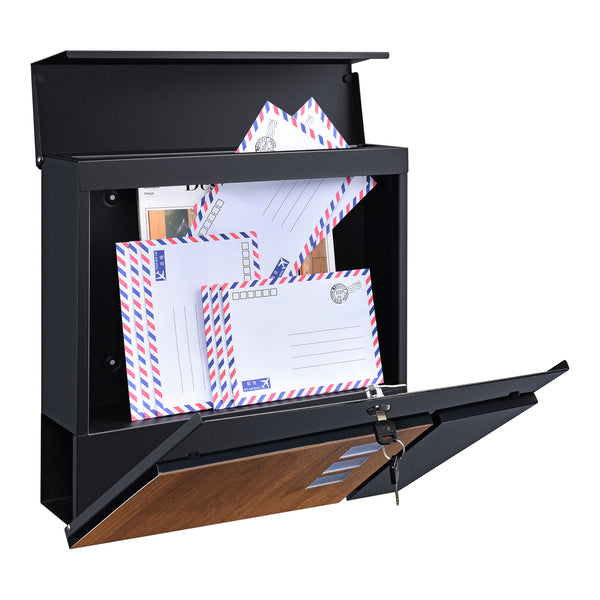 Briefkasten Alfstedt 37x37x10,5 cm Stahl in versch. Farben [en.casa]