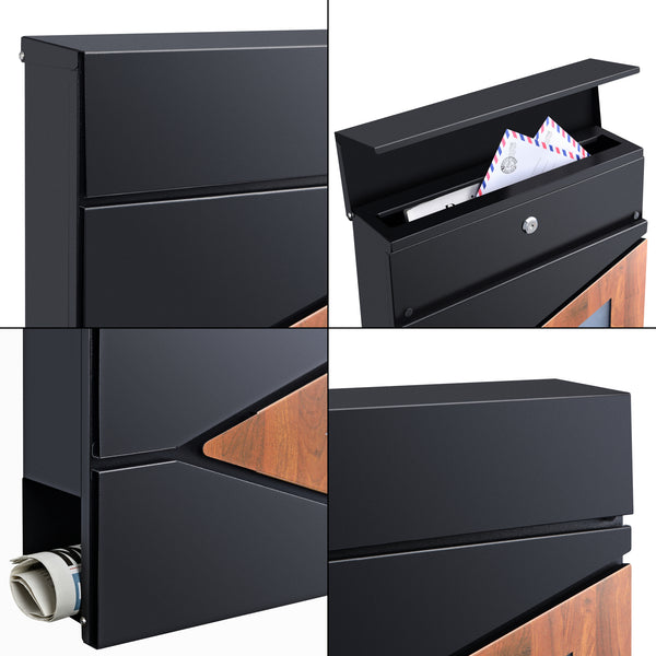 Briefkasten Schönburg 37x37x11cm Stahl in versch. Farben [en.casa]