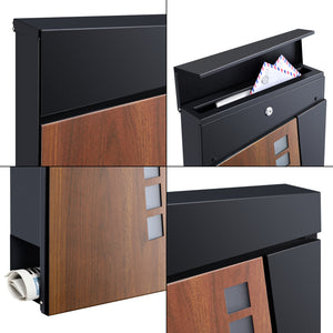 Briefkasten Alfstedt 37x37x10,5 cm Stahl in versch. Farben [en.casa]