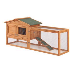 Kaninchenstall Oberursel 68x156x52cm Tannenholz [en.casa] - premiumXL