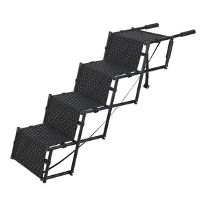 Hundetreppe Colchester 4 - stufig bis 55 kg Metall/Polyester [en.casa] - premiumXL