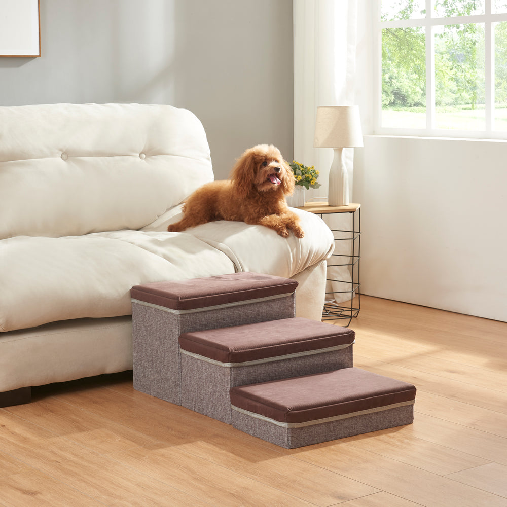 Hundetreppe Vojens mit Stauraum [en.casa]